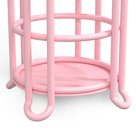 TreeLen pink standing bathroom stand moves easily for versatile placement.