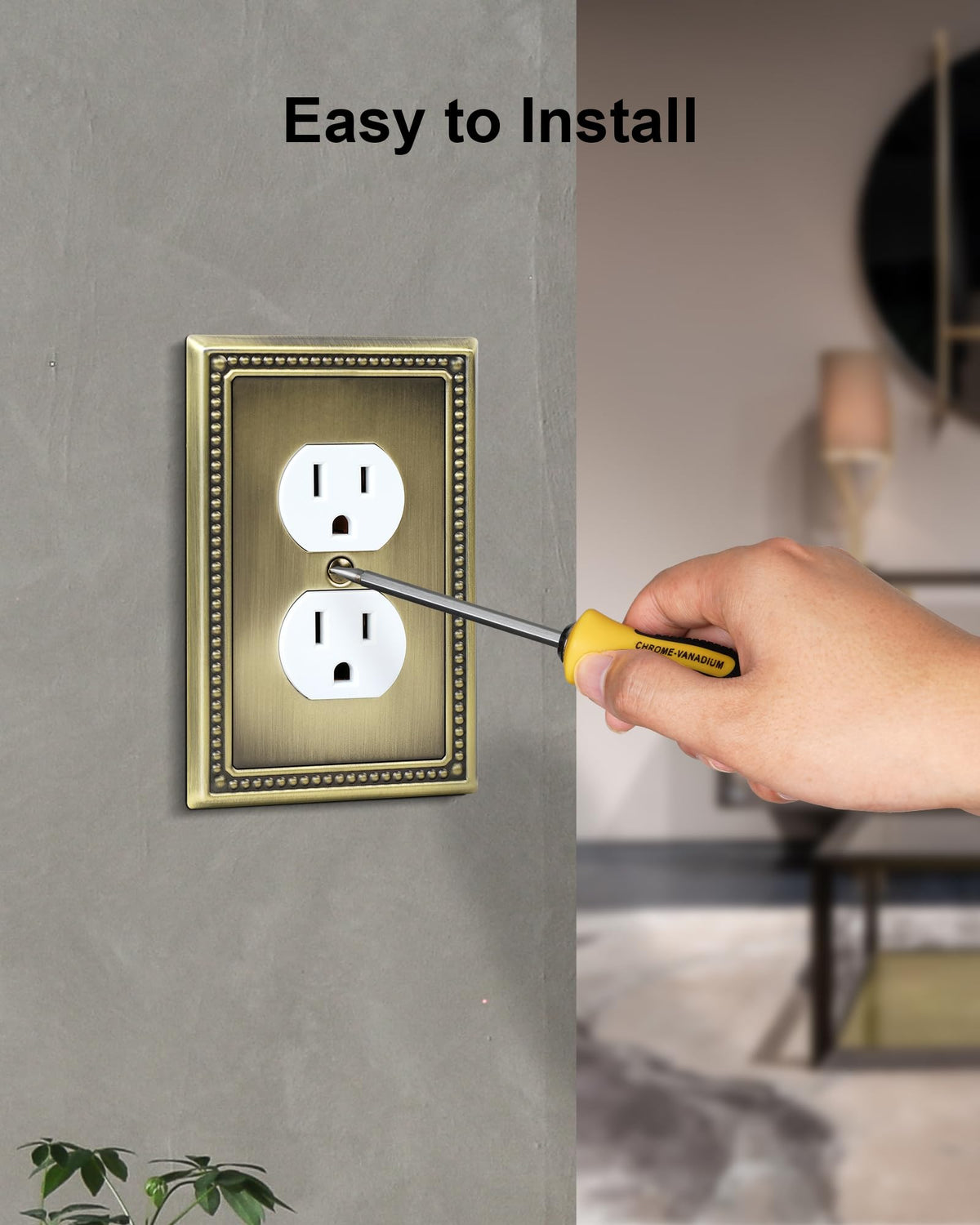 TREEWELL 1-gang outlet cover fits standard outlets for simple refresh.