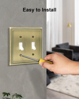 Treewell 2-gang toggle plate fits two standard switches.