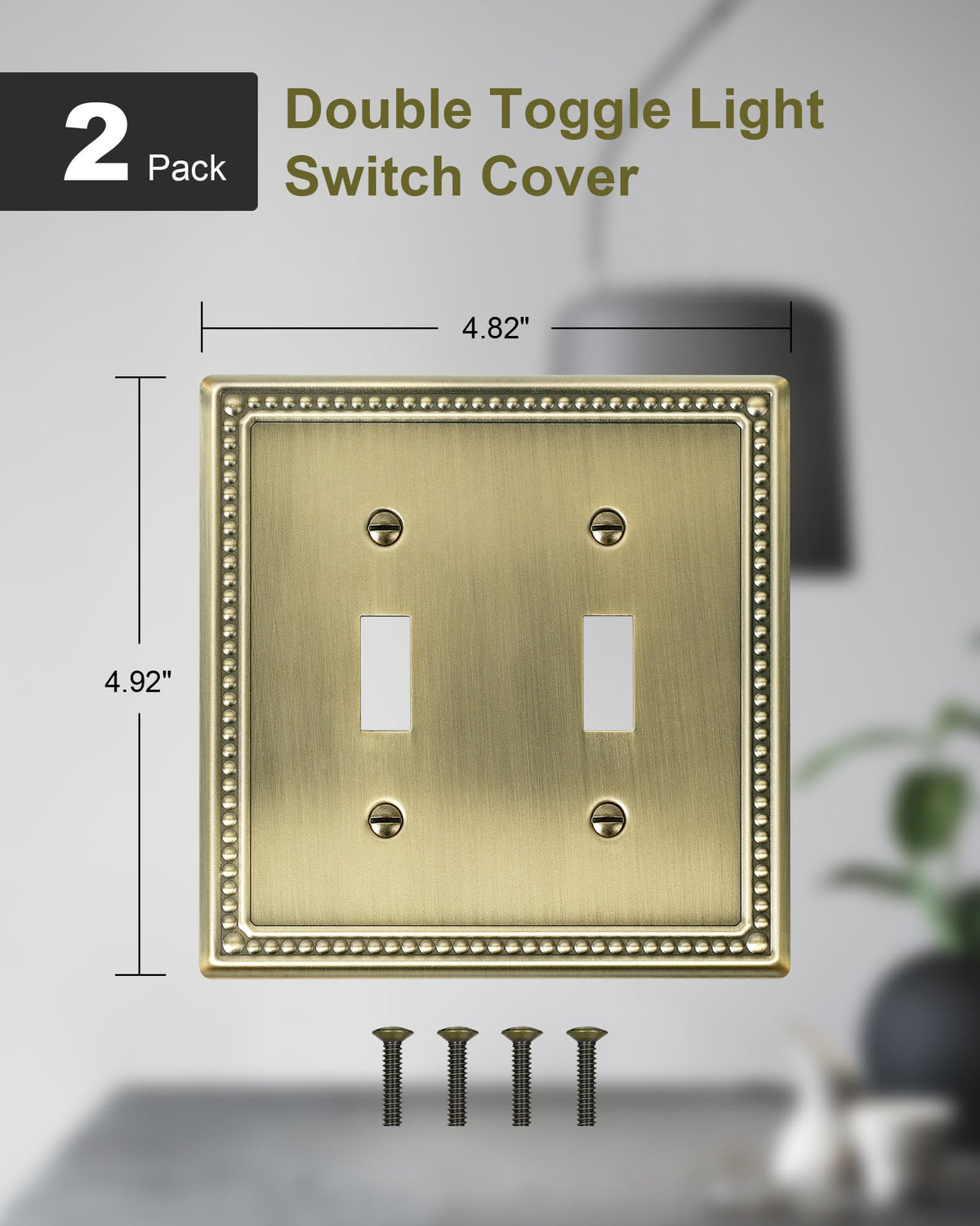 Treewell antique-brass finish wall plate adds timeless elegance.