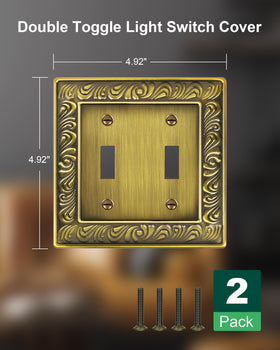 Treewell antique brass finish wall plate enhances any room style