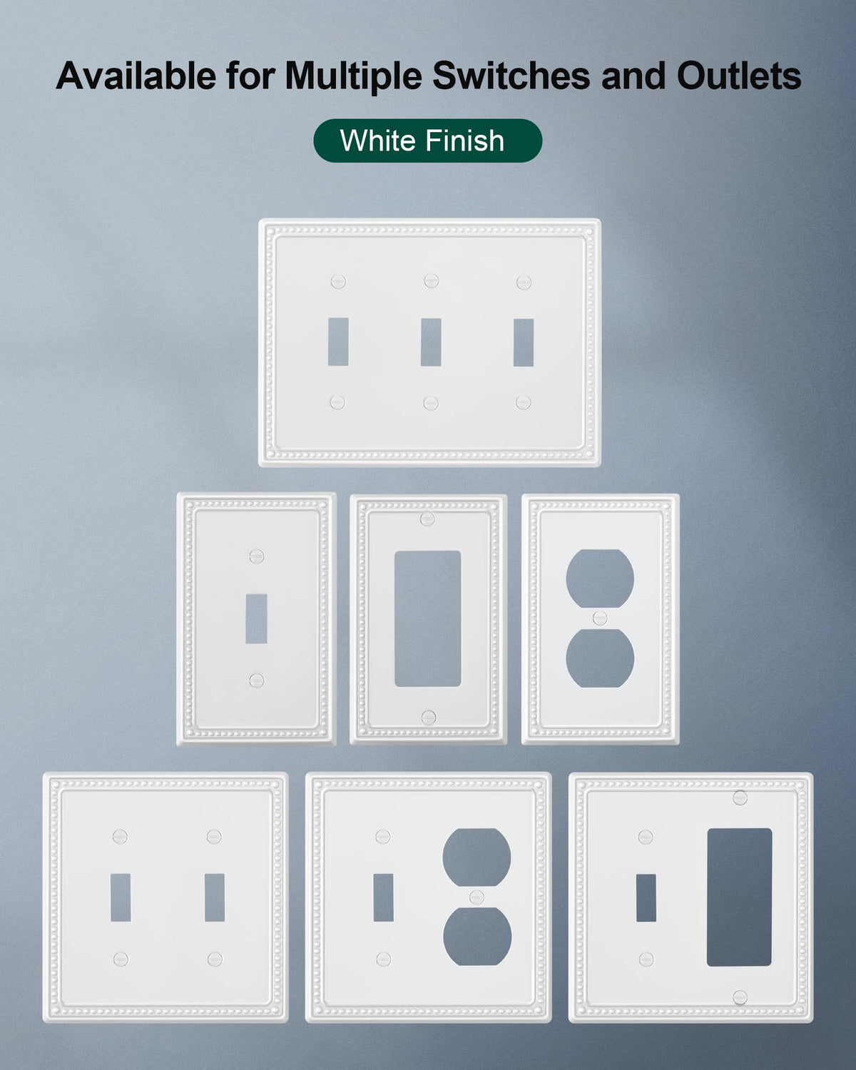 Treewell beaded border adds subtle decorative detail.