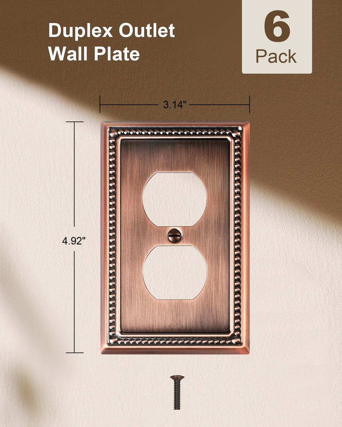 Treewell beveled edge pearl border duplex cover highlights refined craftsmanship.