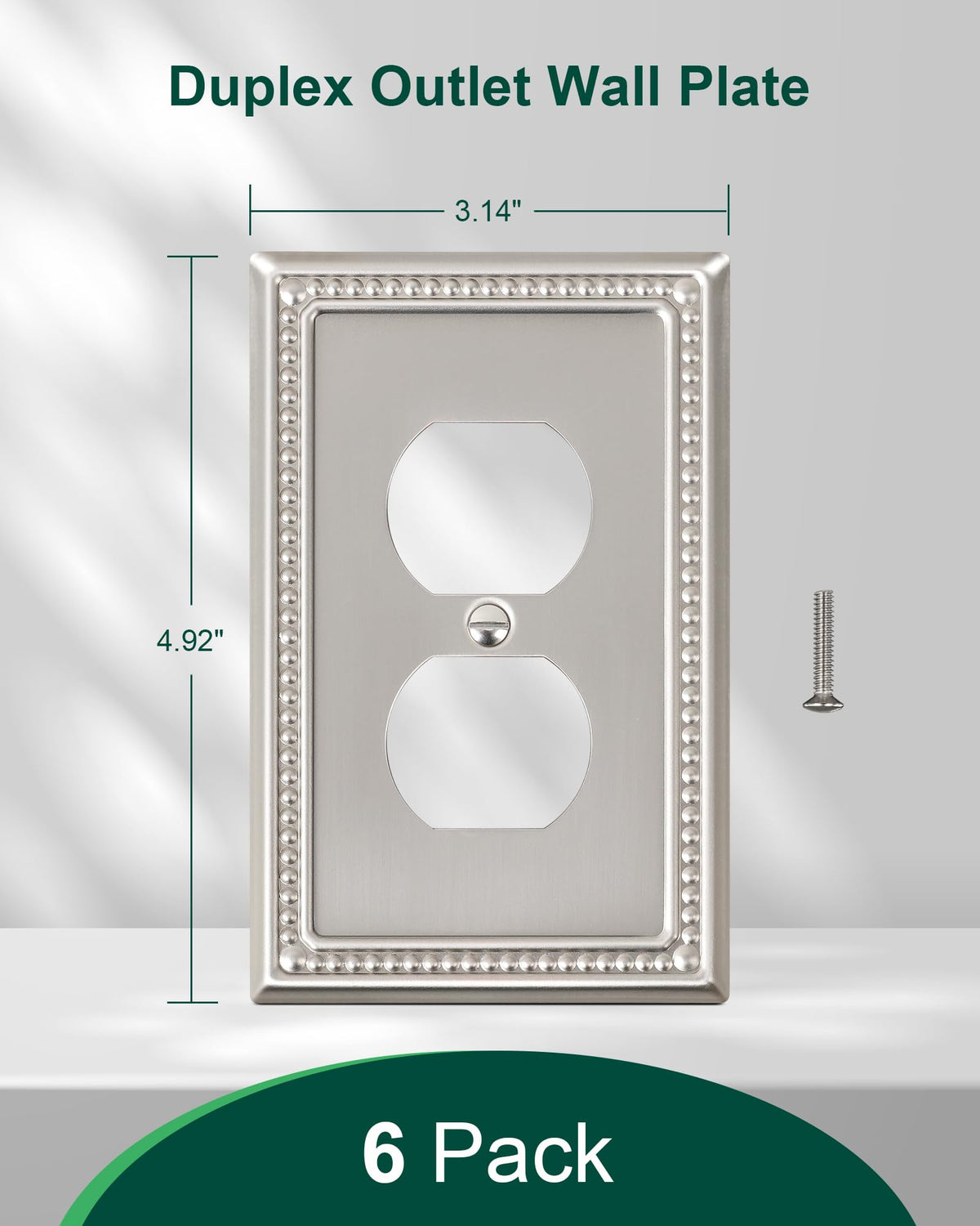 TREEWELL pearls wall plate with screws included for quick upgrade and secure fit.