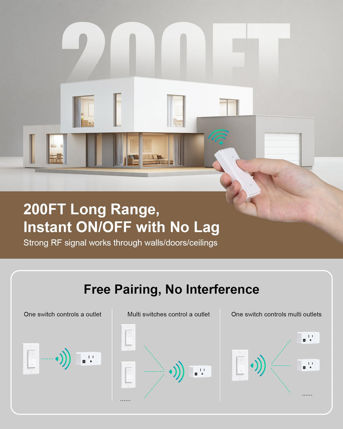 Treewell detachable magnetic switch can cling to metal surfaces for flexible placement.