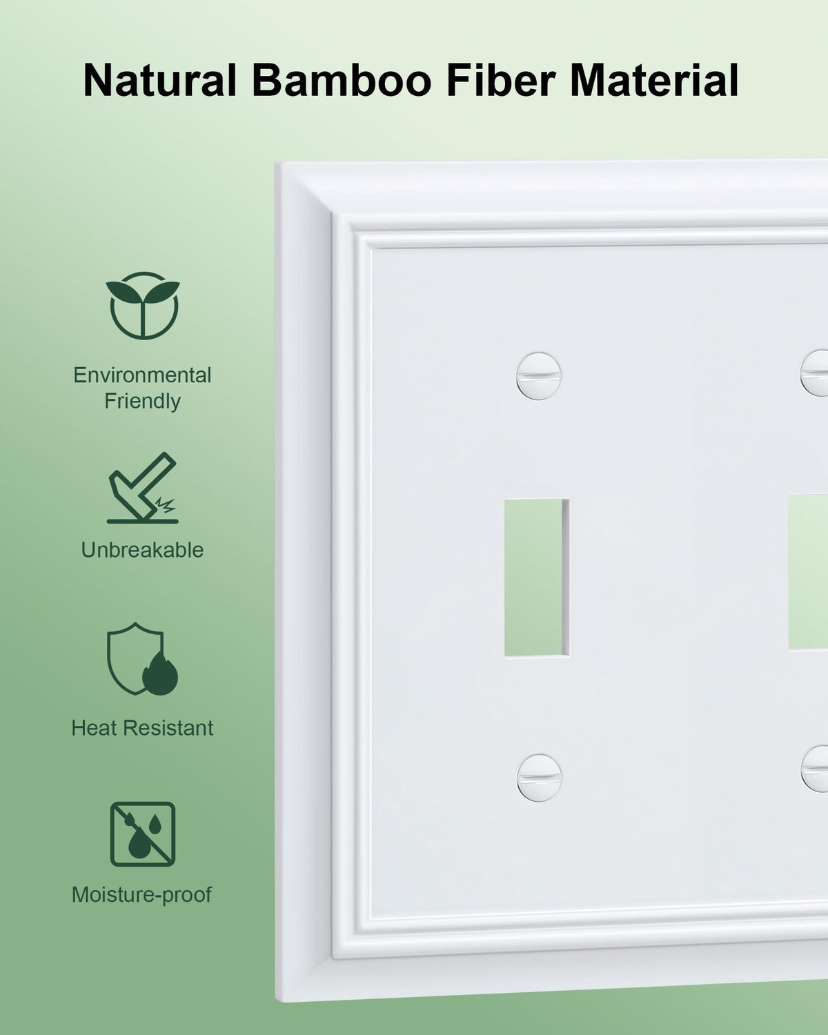 Treewell wall plate with color matched screws for easy installation