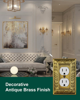TREEWELL durable metal wall plate supports long lasting use with easy cleaning.