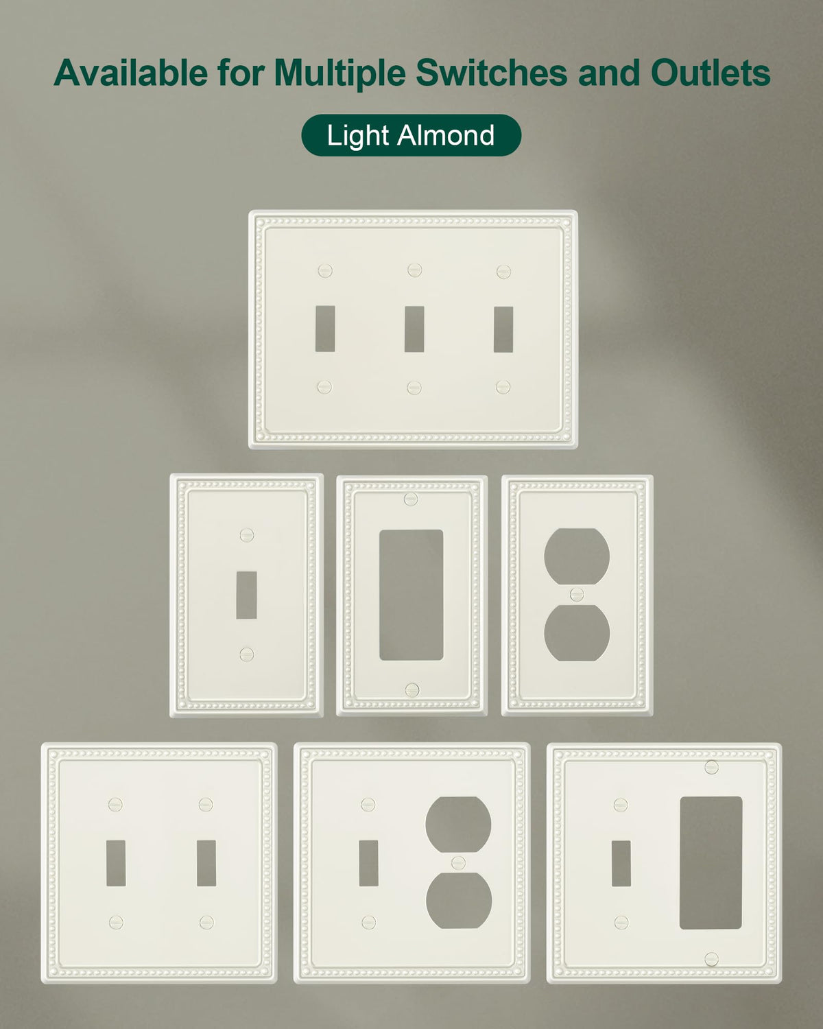 Durable, tarnish-resistant Treewell metal wall plate withstands daily use.