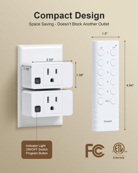 Treewell remote outlets control lamps and appliances for versatile setups