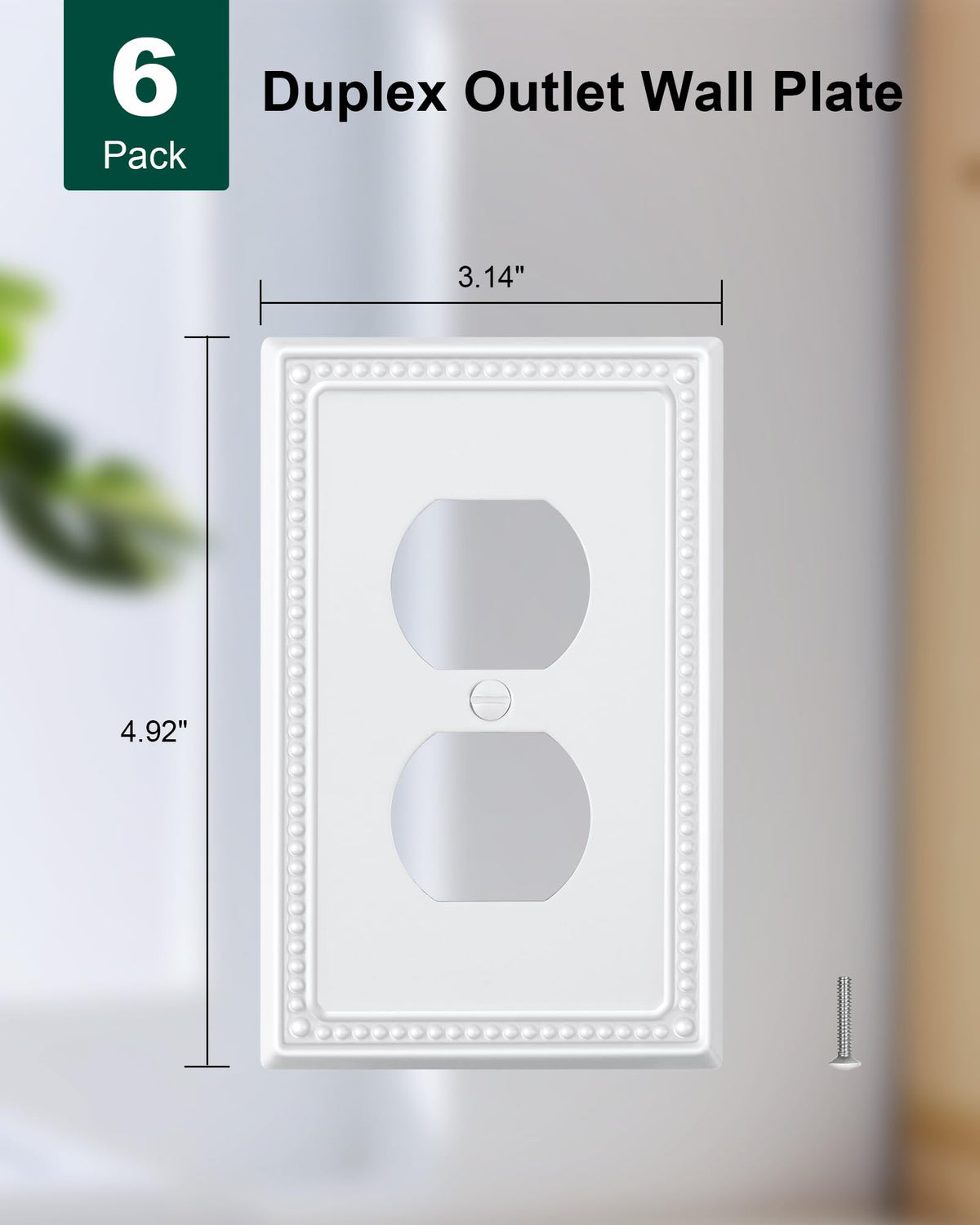 Treewell durable metal wall plate resists tarnish and is easy to clean.