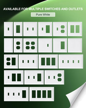 TREEWELL modern white plates elevate decor while masking outdated outlets
