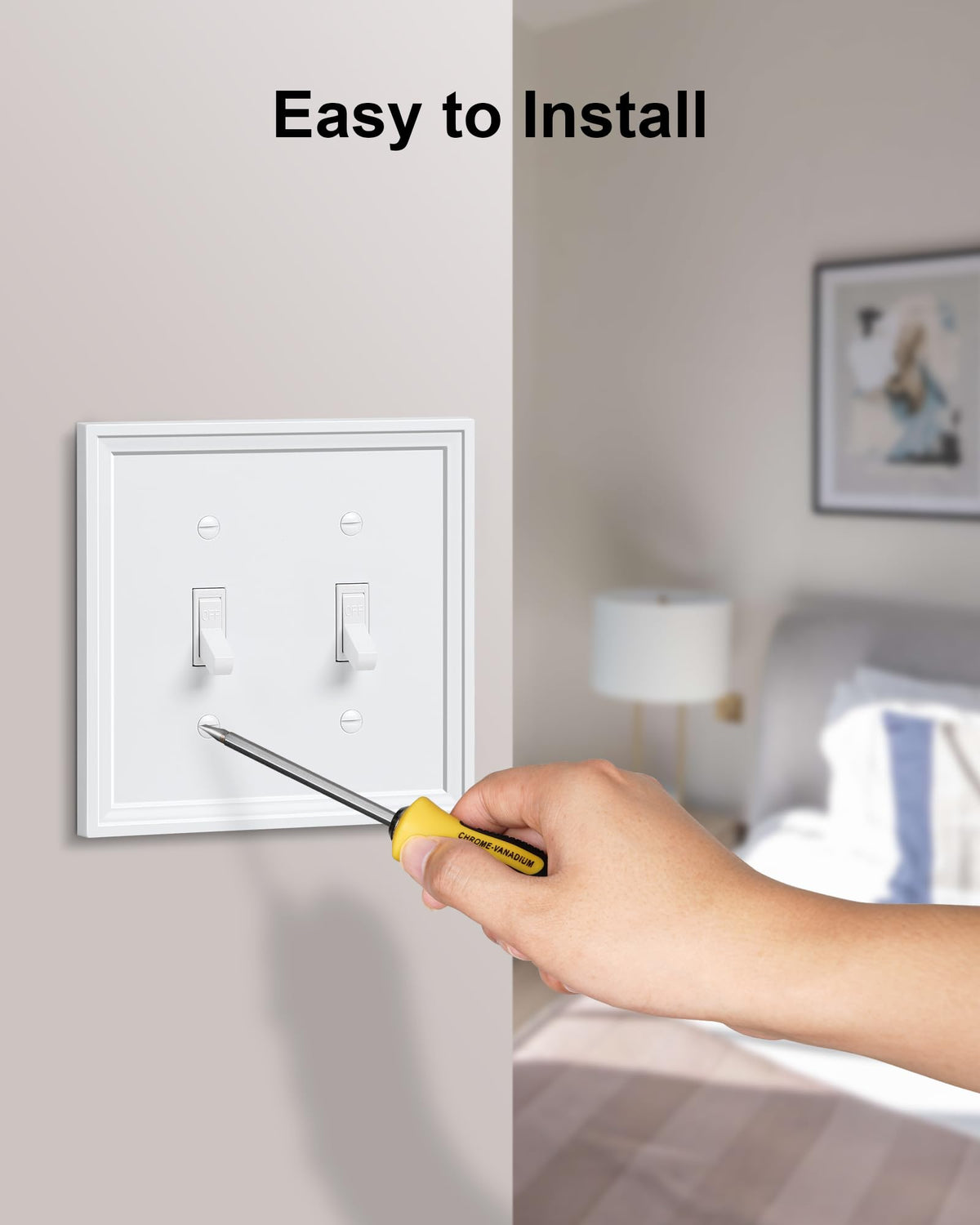 Treewell modern white wall plate complements contemporary switches
