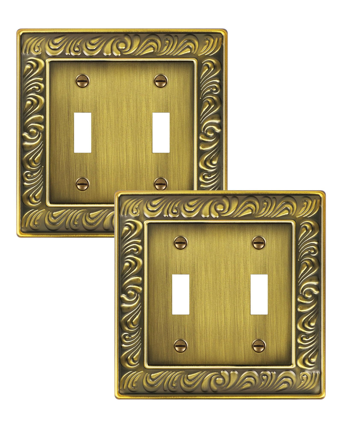 Treewell paisley pattern double-toggle wall plate adds decorative flair