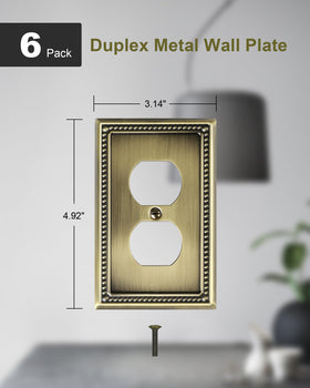 TREEWELL pearl-border wall plate adds a refined accent to any room decor.
