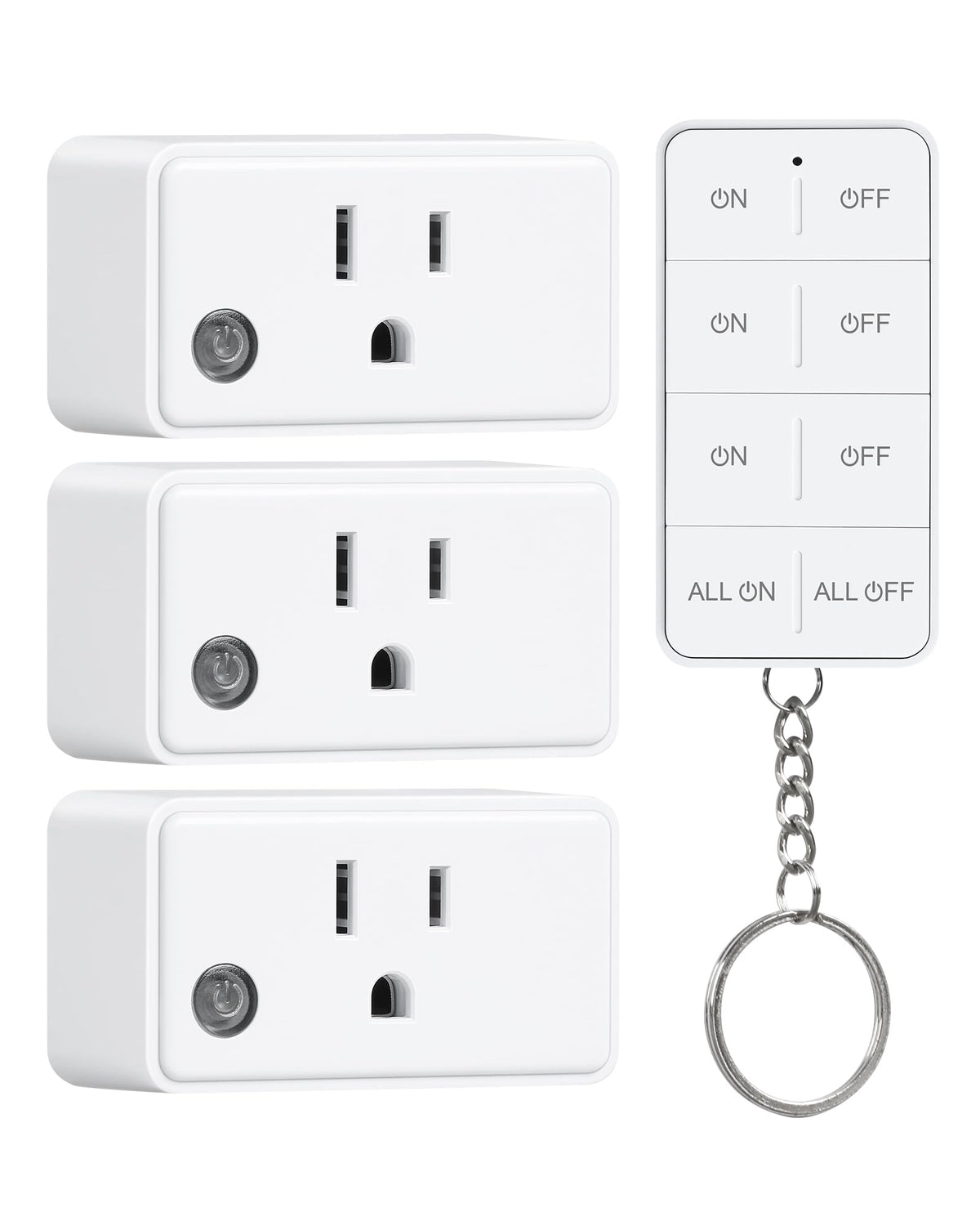 TREEWELL remote control outlet with 3 outlets enables simple one-remote control for lamps