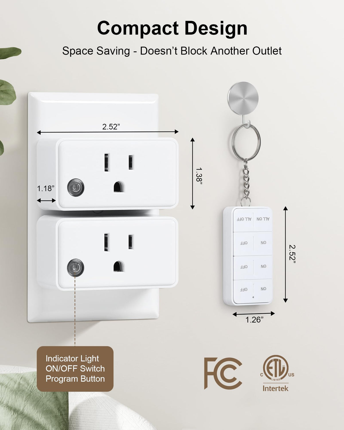 TREEWELL remote control outlet lets you turn all connected devices on or off