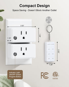 TREEWELL remote control outlet lets you turn all connected devices on or off