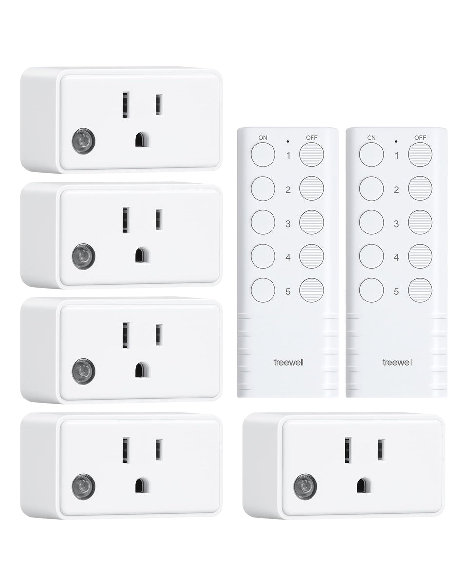 Treewell remote outlet with five outlets for centralized control of devices