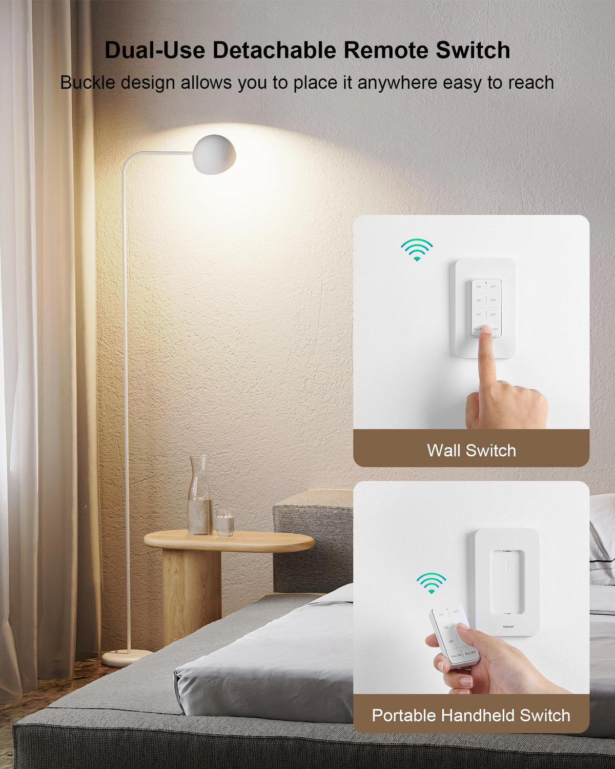Treewell space-saving design keeps one outlet free for other devices.