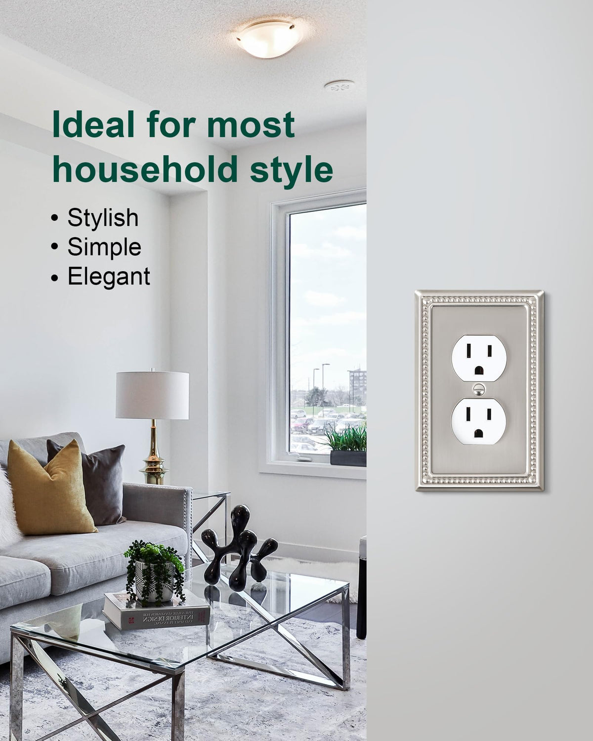 TREEWELL dimensions 3.14 by 4.92 inches fit standard wall plates.