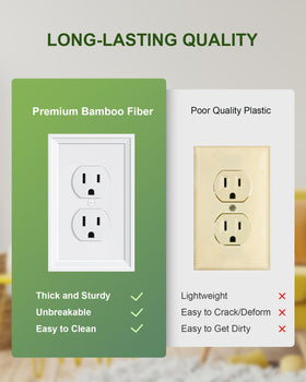TREEWELL white wall plate fits duplex outlets and switches for versatile rooms