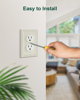 Treewell wall plate installed beside an outlet for a cohesive look.
