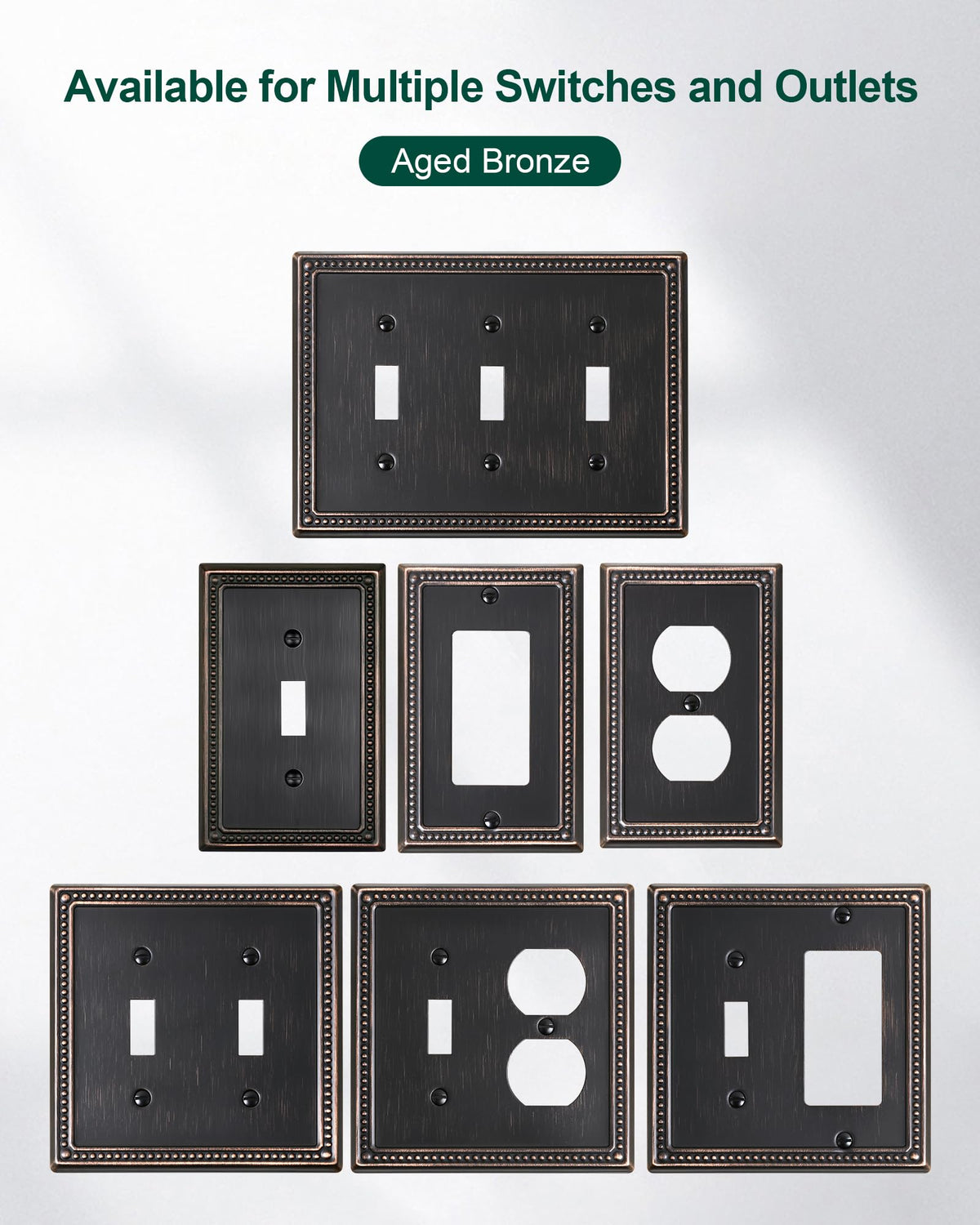 Treewell wall plate suits modern, traditional, and rustic interiors.