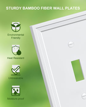 Treewell white switch cover close-up highlights durability and clean finish