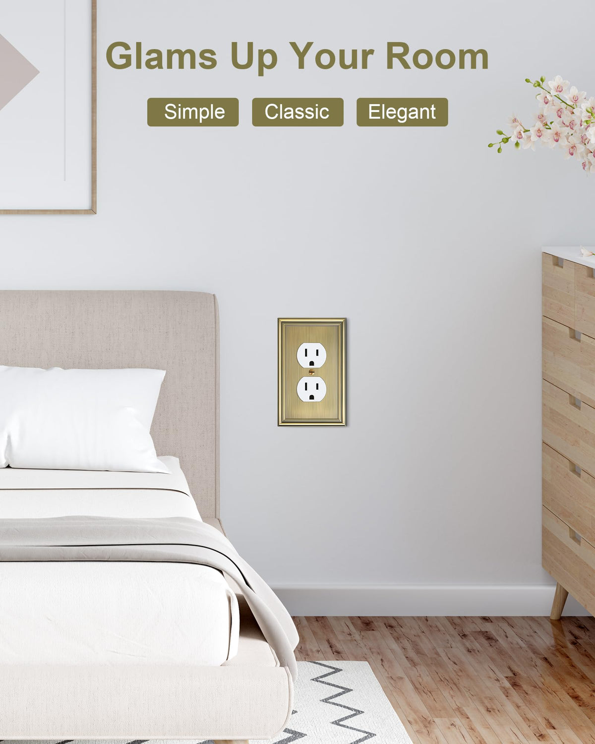 TREEWELL wide compatibility fits duplex outlets and double switches.