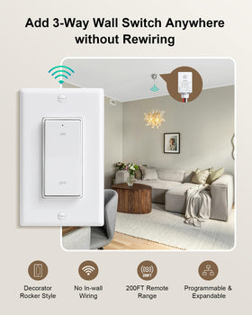 TREEWELL Wireless Receiver Kit fits tight spaces, enabling remote light control.