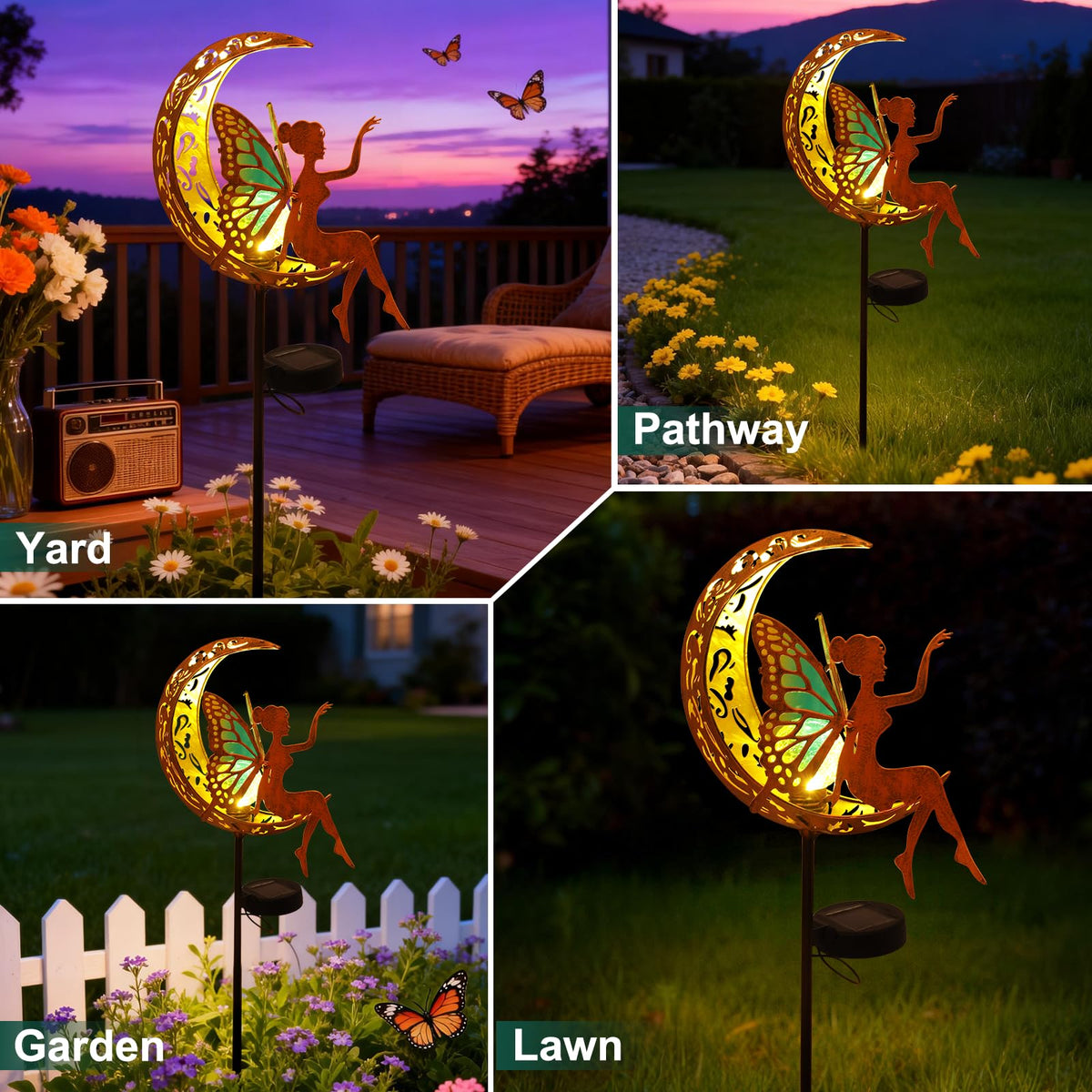 Tremdwoto moon-cutout design shines as the warm LED lights glow