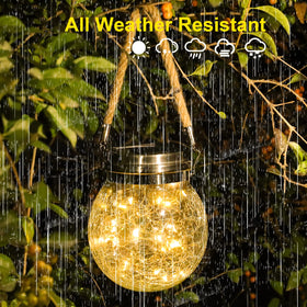 Tremdwoto IP65 waterproof lantern withstands rain for year-round garden decoration.