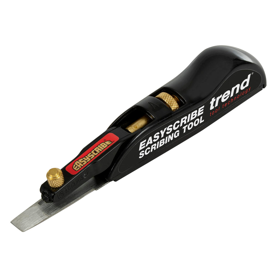 Trend EasyScribe hinged leg enabling one-handed setup across 1mm to 40mm gaps