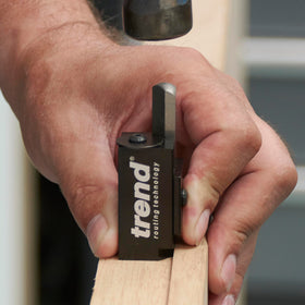 TREND hinge recess squaring consistent-cuts shows uniform corners across multiple recesses.