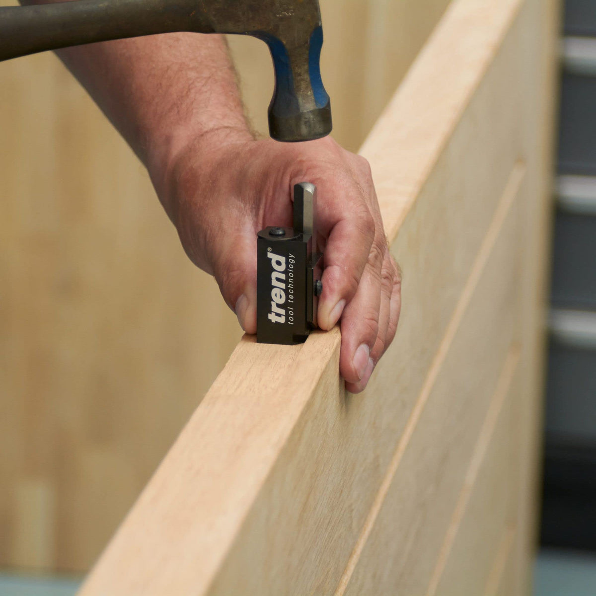 TREND hinge recess squaring faceplate-fit ensures precise lock faceplate alignment.