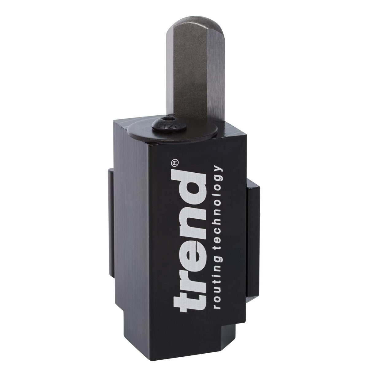 TREND hinge recess squaring fast-action demonstrates rapid, clean hinge cornering.
