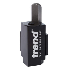 TREND hinge recess squaring fast-action demonstrates rapid, clean hinge cornering.