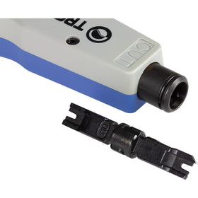 Twist and lock blade storage reduces blade loss on TRENDnet TC-PDT.