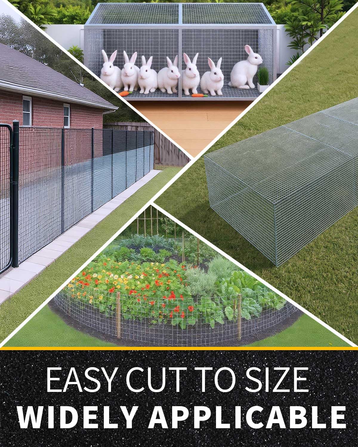 Trenk perfectly flat mesh rolls unroll smoothly for clean setup.