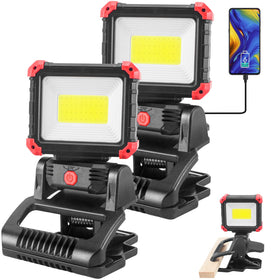 Tresda LED rechargeable work light with clip for hands-free grilling and workshop tasks