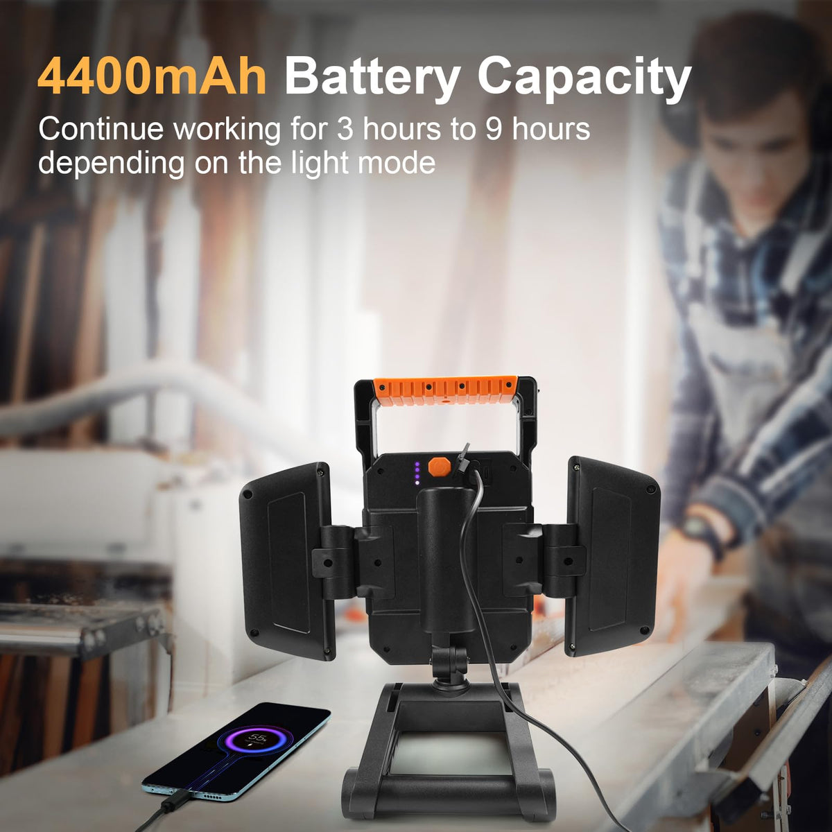 Tresda light offers five brightness modes for tailored task lighting.