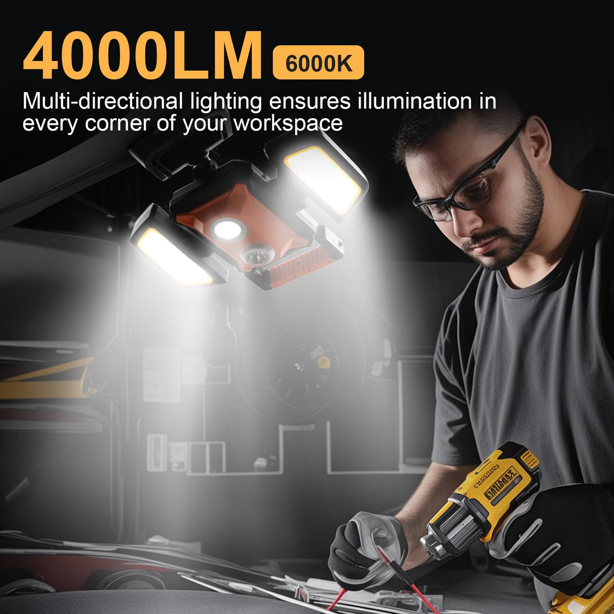 Tresda light clamps securely to a metal surface for reliable lighting.