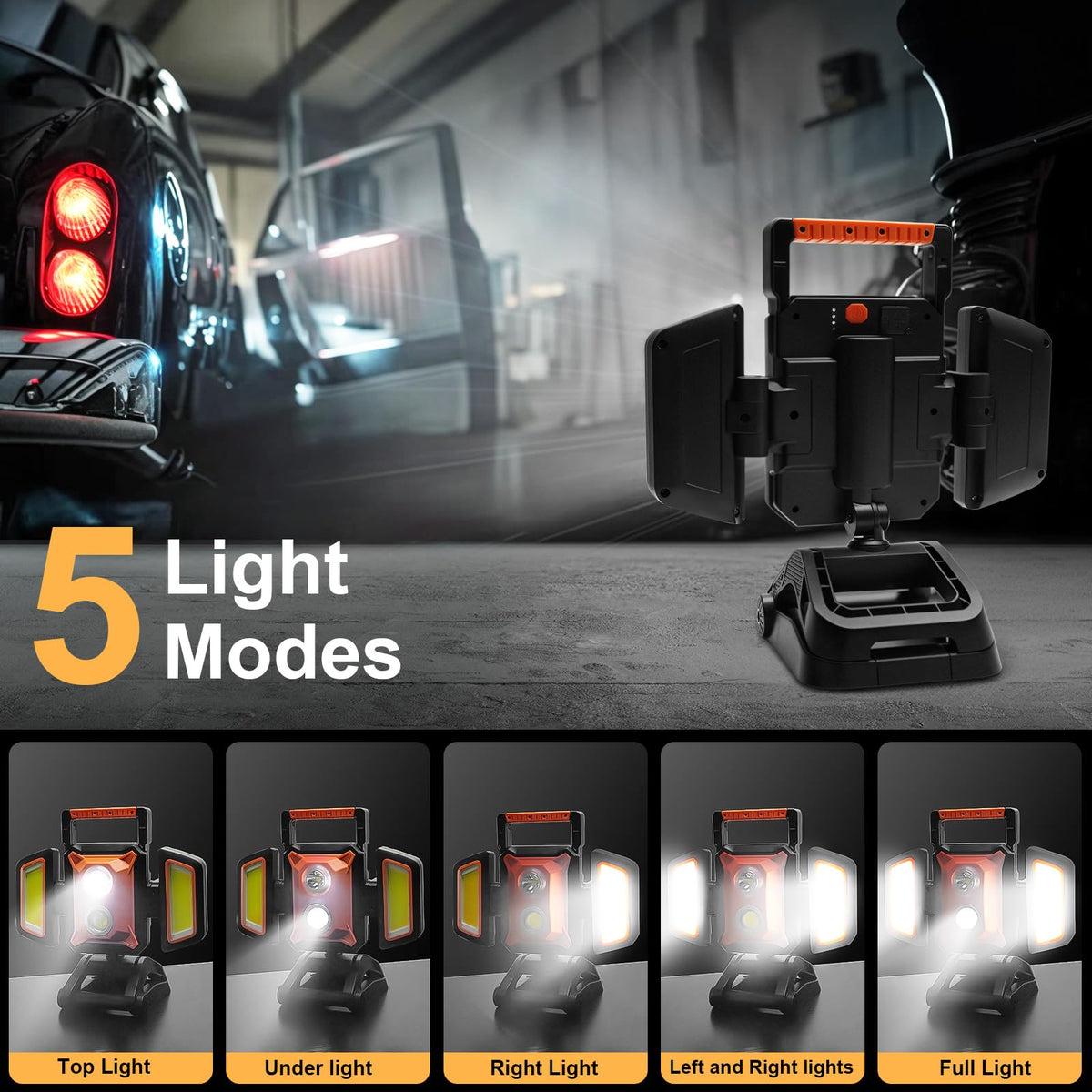 Tresda IP65-rated work light resists dust and water exposure outdoors.