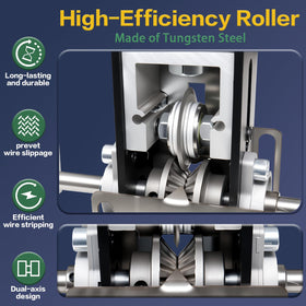 TreVark dual-operation wire stripper ready for manual or drill use