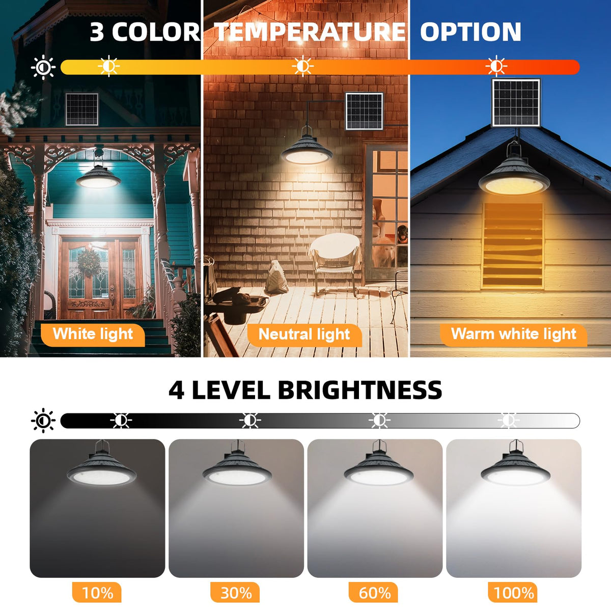 TREVIONE three lighting modes with smooth dimming for versatile use