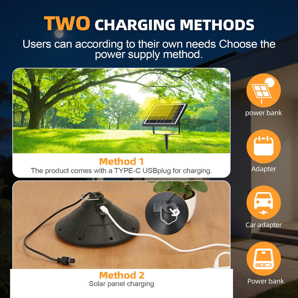TREVIONE dusk-to-dawn sensor ensures automatic lighting at night