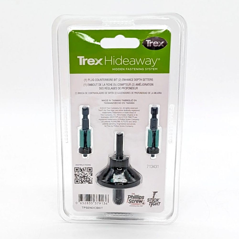 Trex Enhance kit in use on a deck, delivering flush fastener recess.