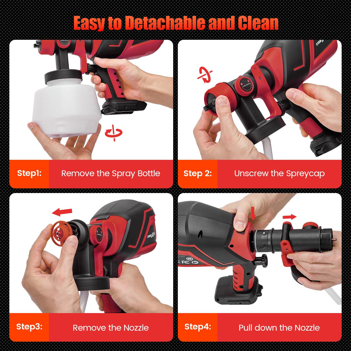 TREXEEN 1200ml container reduces refills during large-area painting.