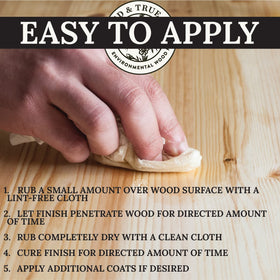 Tried & True Original Wood Finish easy wipe-on indoor application