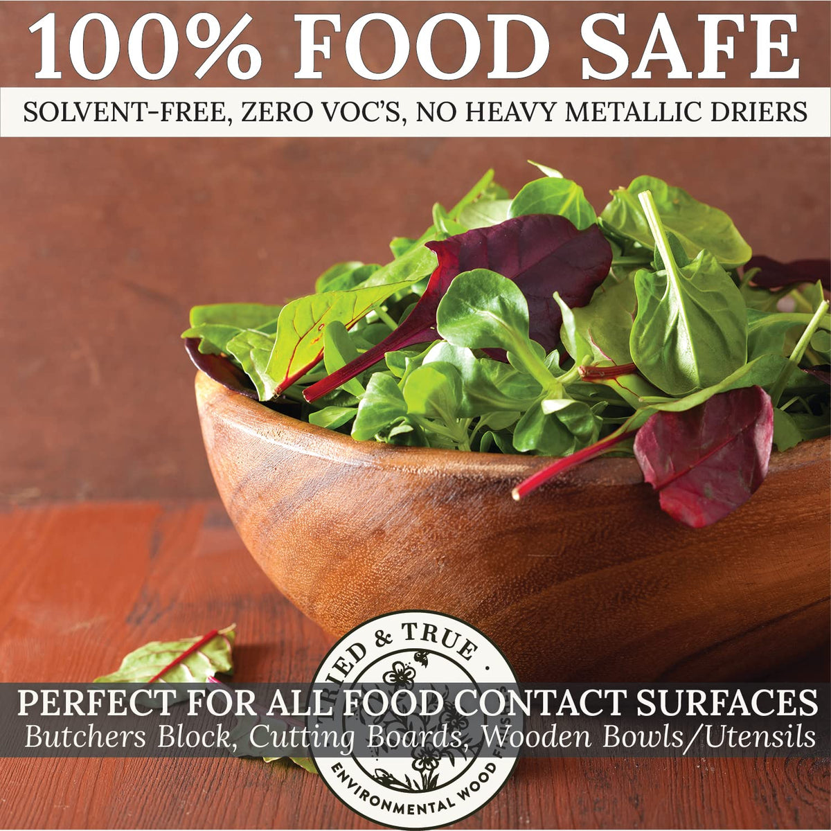 Tried & True Original Wood Finish safe for food-contact surfaces like boards